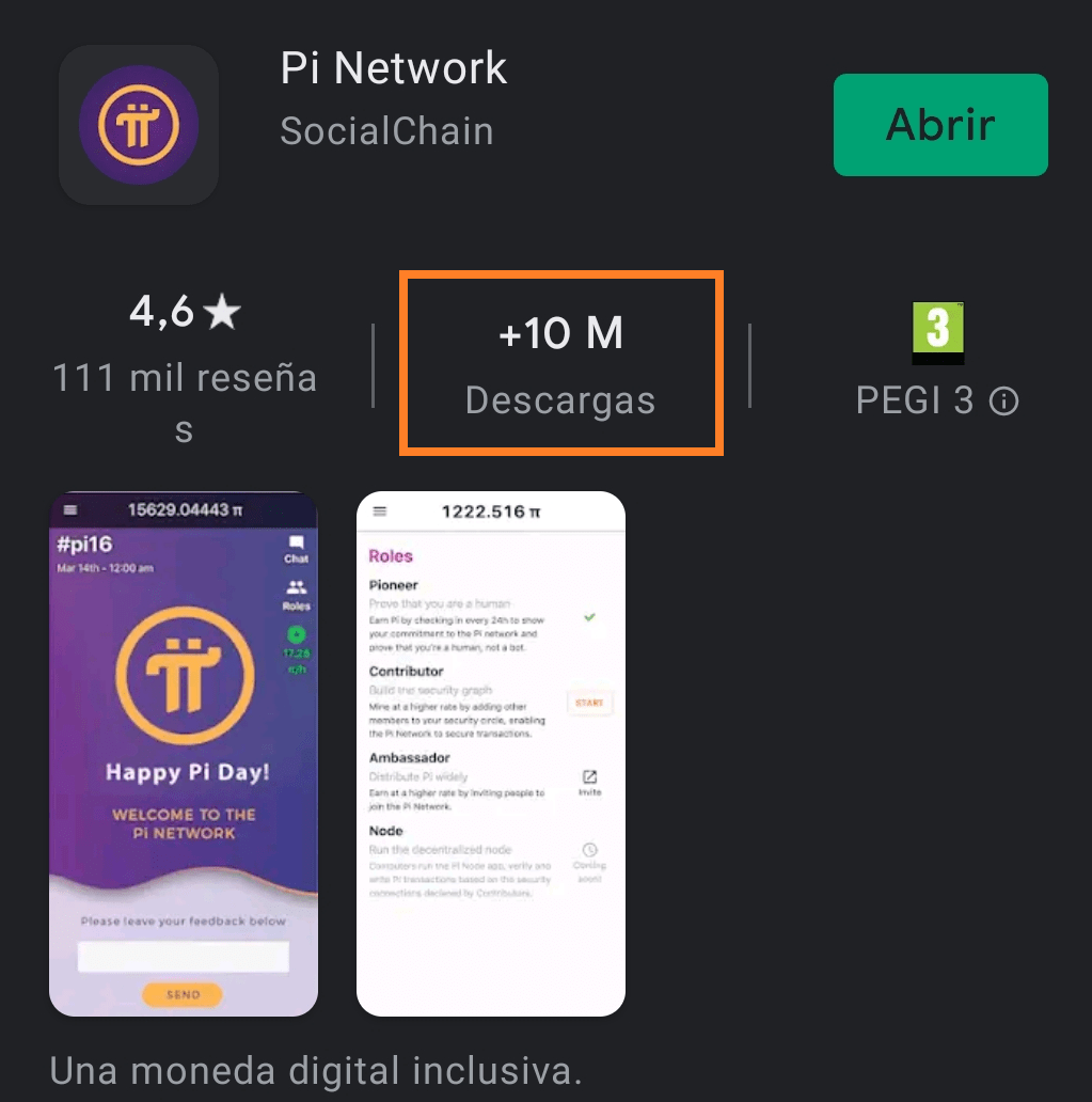 10M Descargas Pi Network